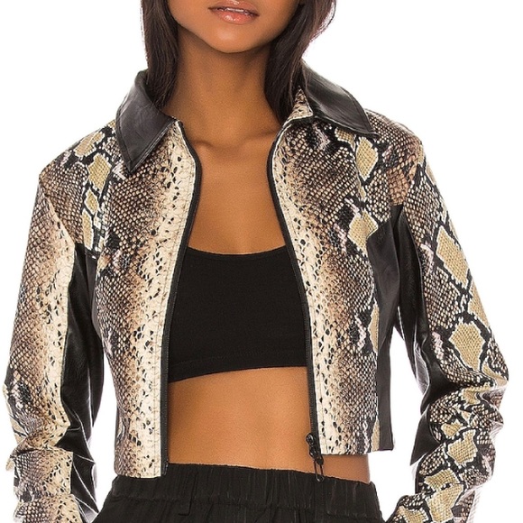 I.AM.GIA Alabama Snake Skin Crop Jacket Size L - Picture 7 of 13
